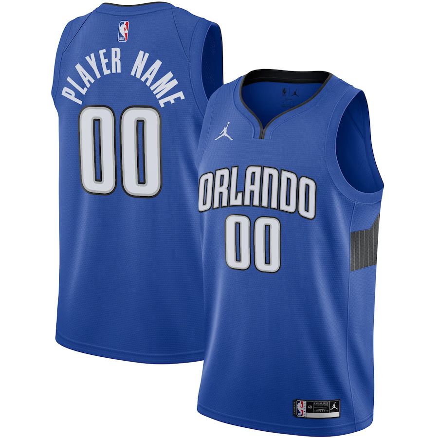 Men Orlando Magic Jordan Brand Blue Swingman Custom NBA Jersey->orlando magic->NBA Jersey